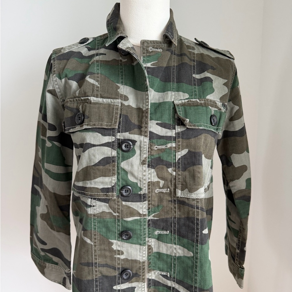 J. Crew Green Camouflage Field Jacket